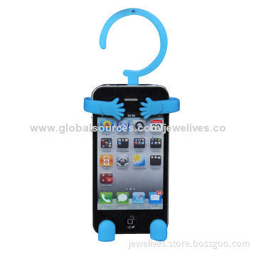 Flexible robot stand silicone cellphone holder, designed for multiple use